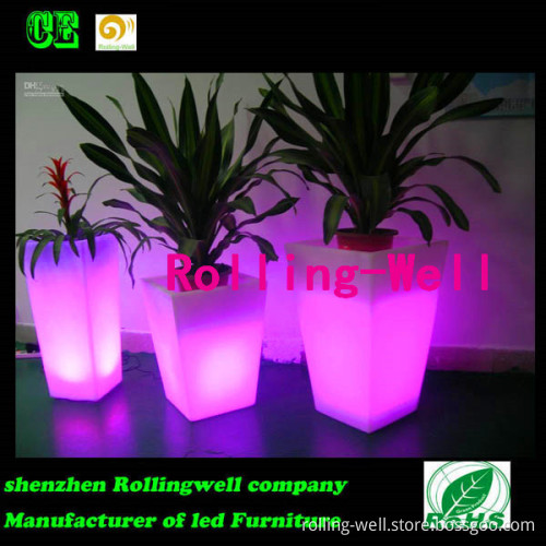 LED Planter / LED Light up Flower Pot / Illuminated Planter for Garden Hotel Party